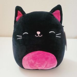 Pink Black Cat Halloween Squishmallow 8"